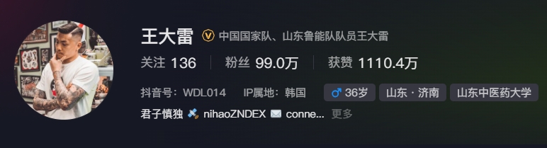  事出突然？泰山賽前幾小時亞冠退賽，王大雷社媒IP還顯示在韓國